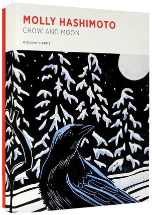 Item #00081488 Crow and Moon - Boxed Holiday Cards. Molly Hashimoto
