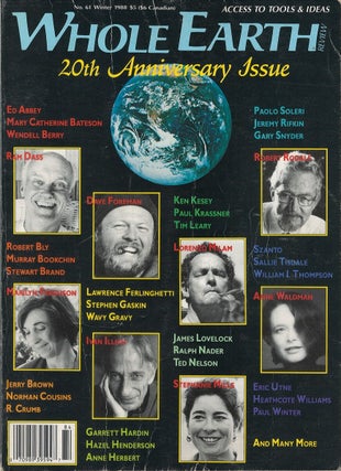 Item #00083796 Whole Earth No. 61 - Winter 1988. Kevin Kelly