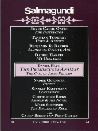 Item #00087157 Salmagundi (No. 132, Fall 2001). Robert Boyers, Joyce Carol Oates, Tzvetan...