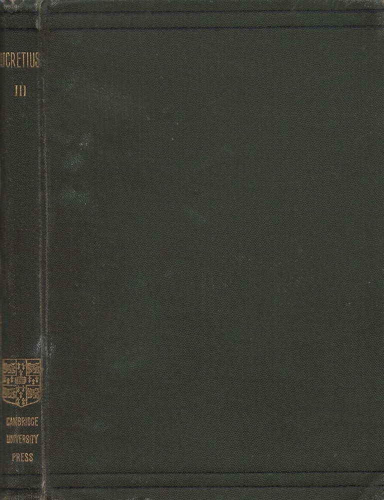 Item #00087701 T. Lucreti Cari De Rerum Natura: Liber Tertius. Lucretius, J. D. Duff.