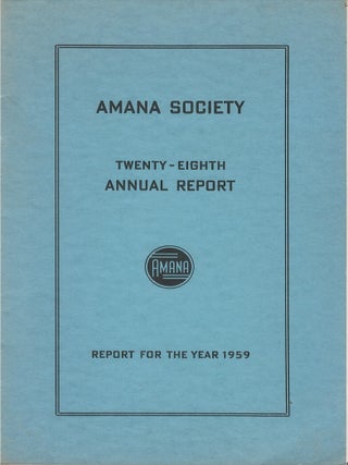 Item #00087896 Amana Society Twenty-Eighth Annual Report