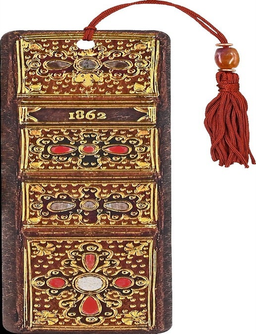 Item #00090189 Antique Book Bookmark - Beaded Bookmark