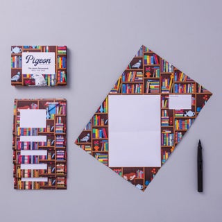 Bookstore Pigeons - Folding Letter Stationery