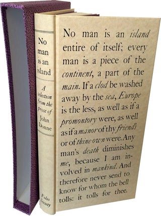 Item #00091267 No man is an island: A Selection from the Prose of John Donne. John Donne, Rivers...