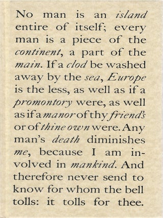 No man is an island: A Selection from the Prose of John Donne