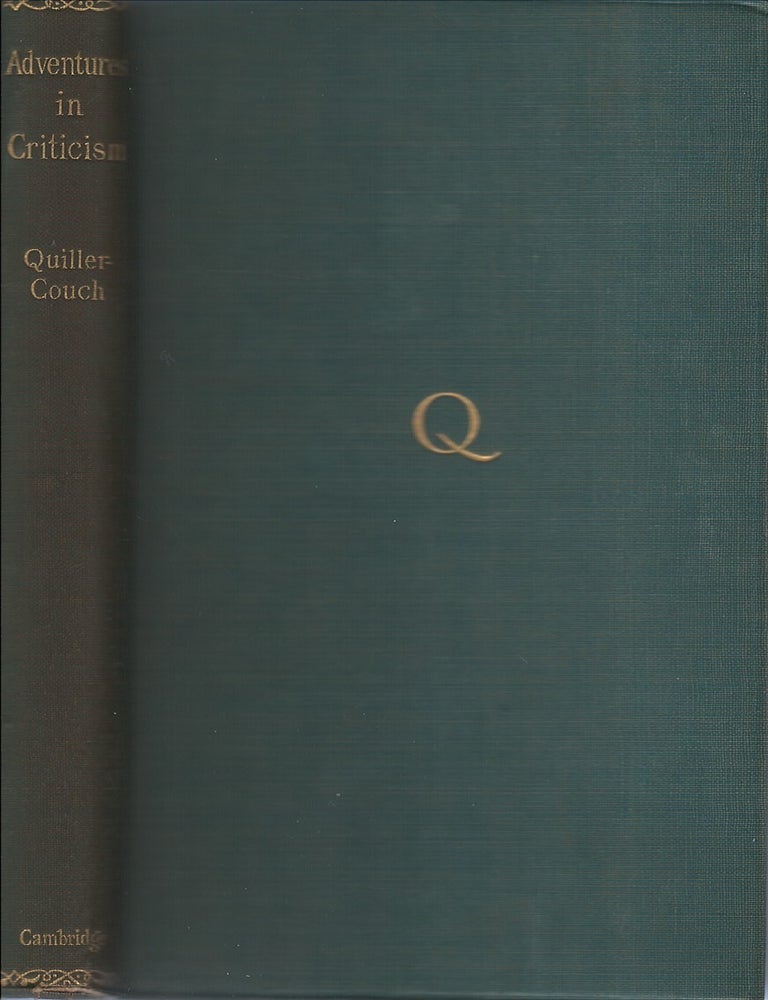 Adventures in Criticism | Arthur Quiller-Couch | Reprint