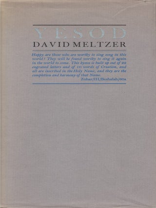 Item #00091811 Yesod. David Meltzer