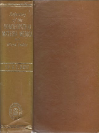 Item #00091856 Repertory of the Homeopathic Materia Medica with Word Index. James Tyler Kent