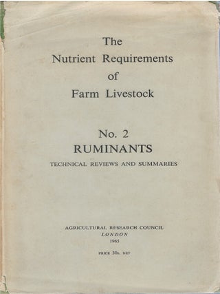 Item #00092209 The Nutrient Requirements of Farm Livestock, No. 2: Ruminants - Technical Reviews...