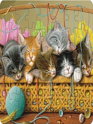 Item #00092618 Kittens in Basket (Tray Puzzle