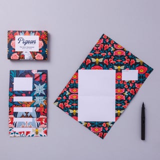 Bright & Beautiful Pigeons - Folding Letter Stationery