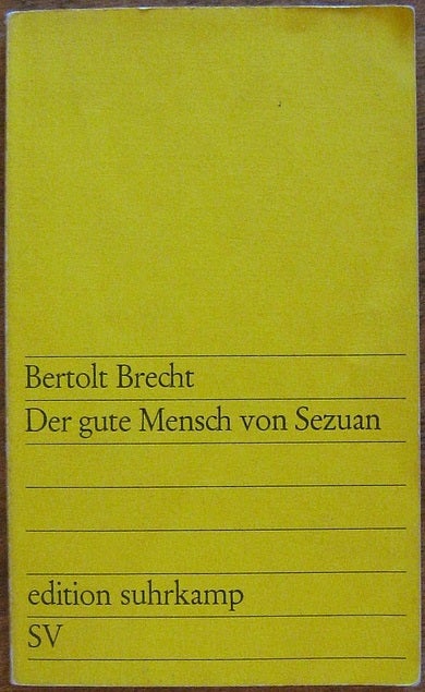 Item #024403 Der gute Mensch von Sezuan. Bertolt Brecht.