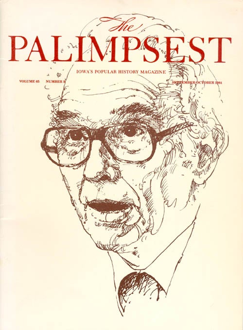 Item #028565 The Palimpsest - Volume 65 Number 5 - September-October 1984. Mary K. Fredericksen.