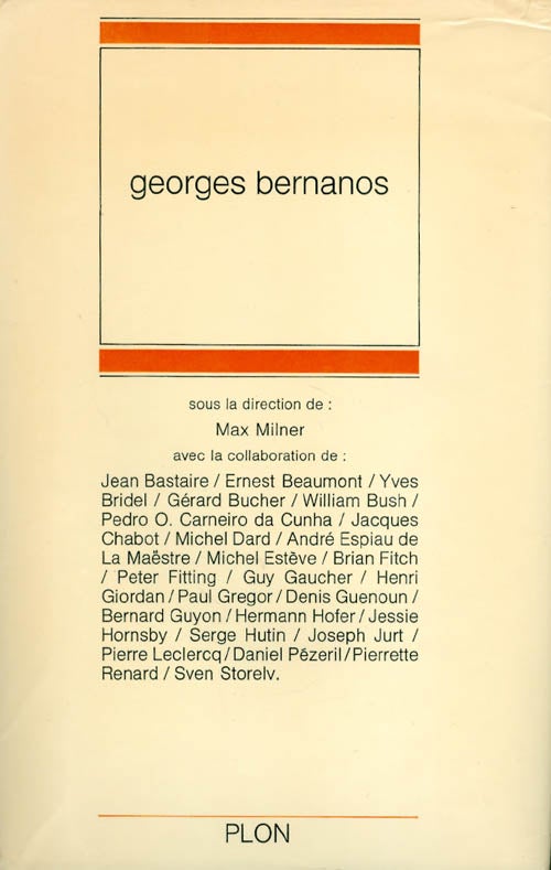 Item #032177 Bernanos : Centre culturel de Cerisy-la-Salle : 10 au 19 juillet 1969. Max Milner.