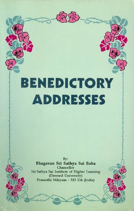 Item #033957 Benedictory Addresses. Bhagavan Sri Sathya Sai Baba