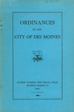 Item #035006 Ordinances of the City of Des Moines - 1946. John MacVicar, Mayor