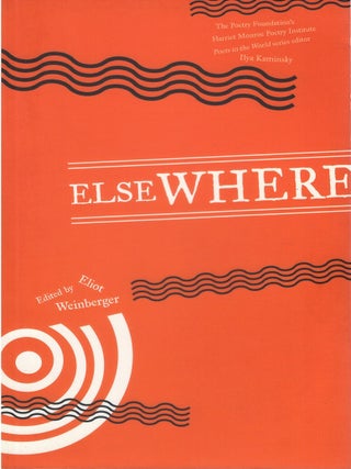 Item #037046 Elsewhere. Eliot Weinberger