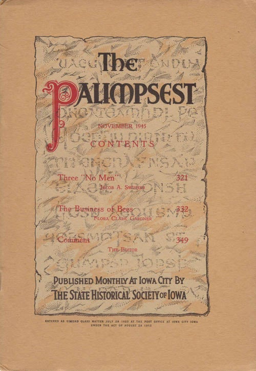 Item #039972 The Palimpsest - Volume 26 Number 11 - November 1945. Ruth A. Gallaher.