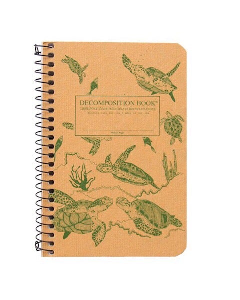 Item #040425 Green Sea Turtles (College-ruled pocket notebook)