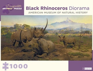 Item #042972 Black Rhinoceros Diorama. American Museum of Natural History