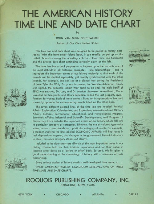 Item #043575 The American History Time Line and Date Chart. John Van Duyn Southworth.
