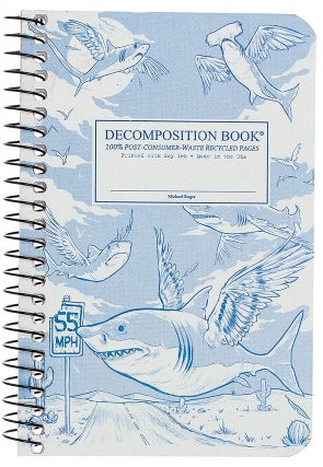 Item #044560 Flying Sharks (College-ruled pocket notebook