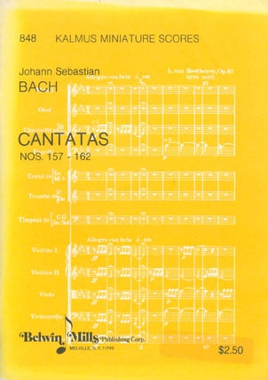 Item #046288 Cantatas Nos. 157-162 (Kalmus Study Scores No. 848). Johann Sebastian Bach
