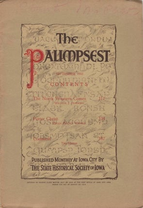 Item #048802 The Palimpsest - Volume 14 Number 9 - September 1933. John Ely Briggs