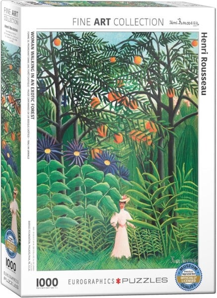 Item #049750 Woman Walking in an Exotic Forest. Henri Rousseau.