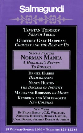 Item #051386 Salmagundi: Norman Manea's Return to Romania (No. 121-122, Winter - Spring 1999)....