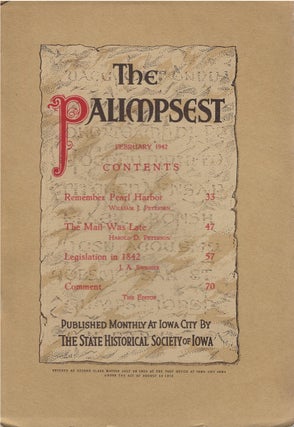 Item #052588 The Palimpsest - Volume 23 Number 2 - February 1942. John Ely Briggs