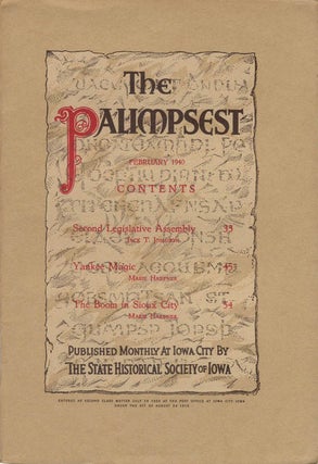 Item #053463 The Palimpsest - Volume 21 Number 2 - February 1940. John Ely Briggs