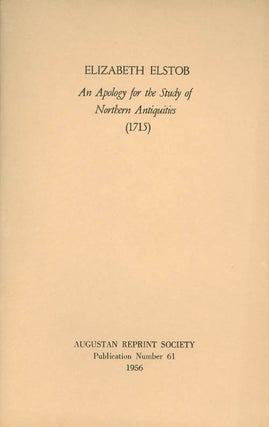 Item #056919 An Apology for the Study of Northern Antiquities (1715). Publication Number 61....