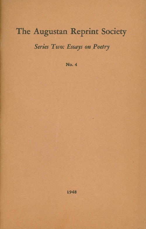 Item #056985 Series Two: Essays On Poetry No. 4: A Full Enquiry into the True Nature of Pastoral (1717). Thomas Purney, Earl Wasserman, introduction.