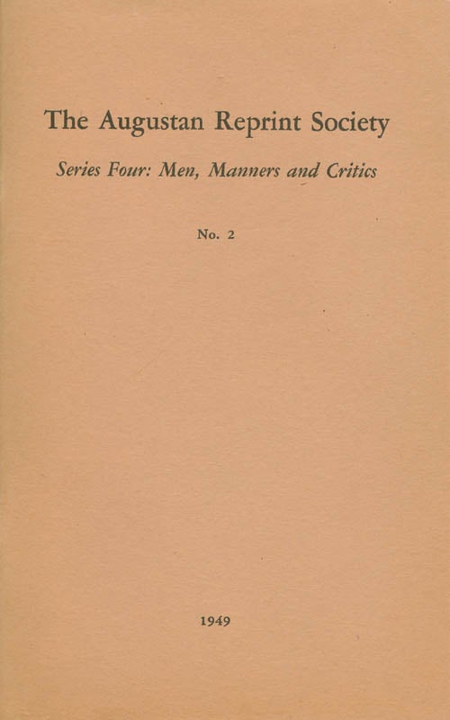 Item #056987 Series Four: Men, Manners and Critics, No. 2: "Of Genius", in The Occasional Paper, Volume III, Number 10 (1719) and Preface to The Creation (1720). Aaron Anonymous and Hill, Gretchen Graf Pahl, Anonymous, Aaron Hill, Introduction.