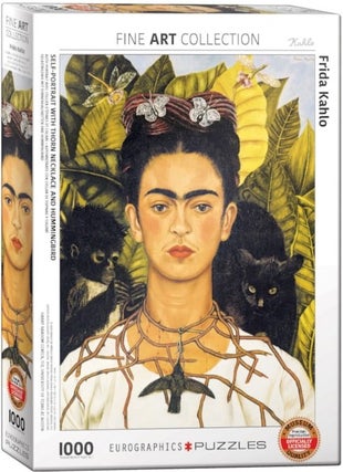 Item #058263 Self-Portrait with Thorn Necklace and Hummingbird. Frida Kahlo