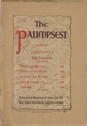 Item #060854 The Palimpsest - Volume 14 Number 3 - March 1933. John Ely Briggs