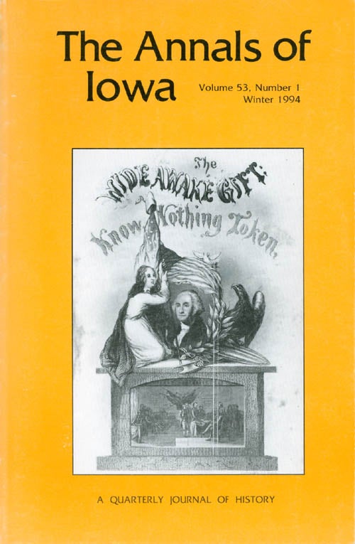 Item #061122 The Annals of Iowa : Volume 53, Number 1 : Winter 1994. Marvin Bergman.