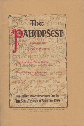 Item #061774 The Palimpsest - Volume 30 Number 12 - December 1949. William J. Petersen