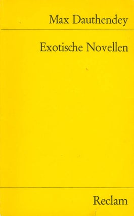 Item #063676 Exotische Novellen. Max Dauthendey