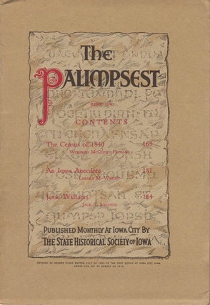 Item #063681 The Palimpsest - Volume 21 Number 6 - June 1940. John Ely Briggs