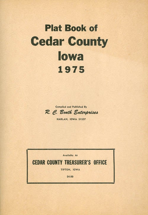 Item #063757 Plat Book of Cedar County, Iowa, 1975.