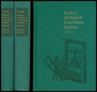 Item #065715 Guide to the Study of United States Imprints, Volumes 1 and 2. G. Thomas Tanselle