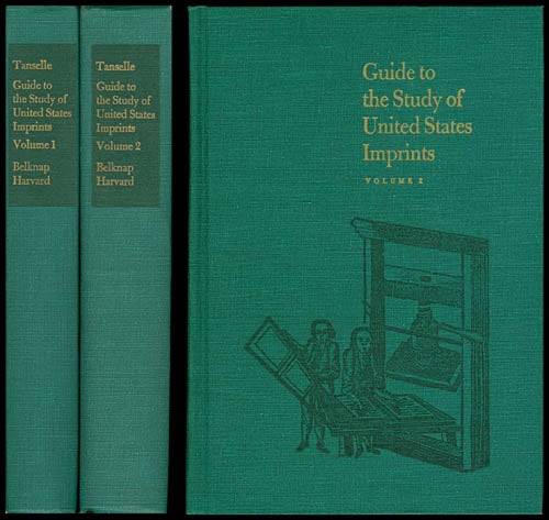 Item #065715 Guide to the Study of United States Imprints, Volumes 1 and 2. G. Thomas Tanselle.