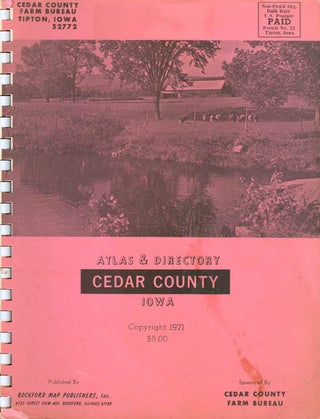 Item #066089 Atlas & Directory Cedar County Iowa, 1971. Inc Rockford Map Publishers