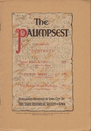 Item #067402 The Palimpsest - Volume 26 Number 8 - August 1945. John Ely Briggs