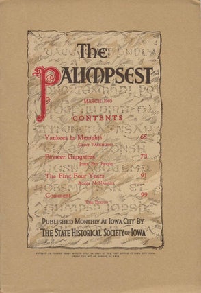 Item #067938 The Palimpsest - Volume 21 Number 3 - March 1940. John Ely Briggs