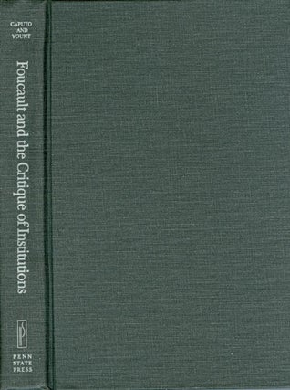 Item #068510 Foucault and the Critique of Institutions (Studies of the Greater Philadelphia...