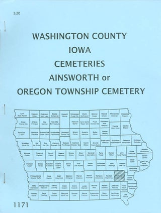 Item #069781 Washington County, Iowa - Cemeteries - Ainsworth or Oregon Township Cemetery...