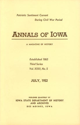 Item #070422 Annals of Iowa: Third Series - Volume 31, Number 5 - July, 1952. Emory H. English